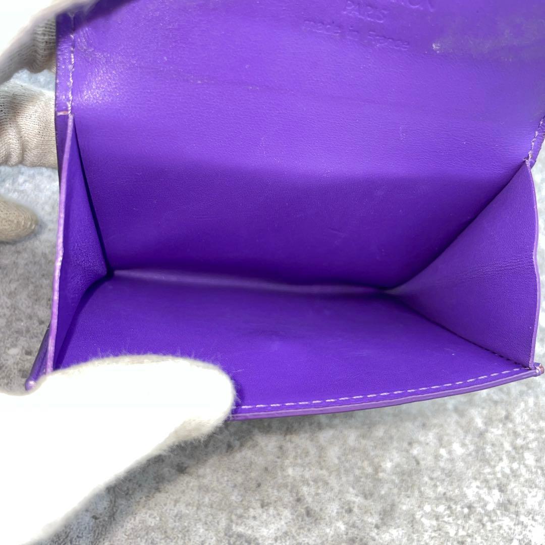 【希少】ルイヴィトン ヴェルニ 折り財布 紫 レッド系