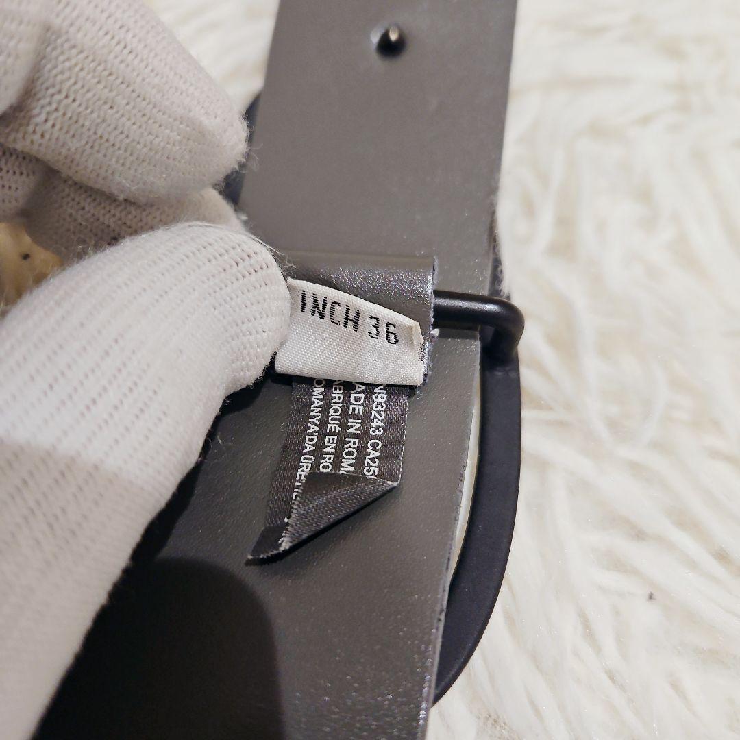 DIESEL ディーゼル ベルト Dロゴ レザーベルト マッドブラック 90