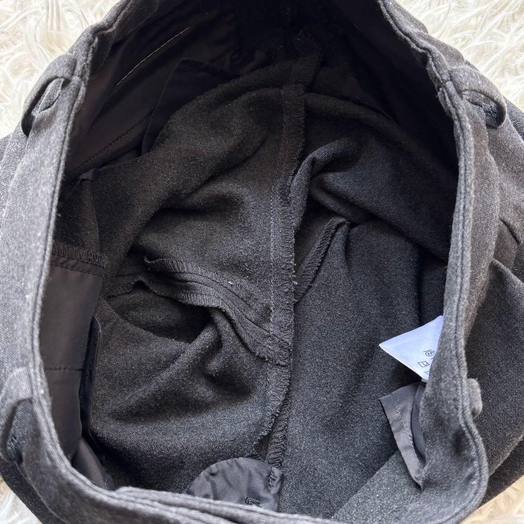 プラステ ウォームリザーブ カラーレス パンツスーツ セットアップM チャコール