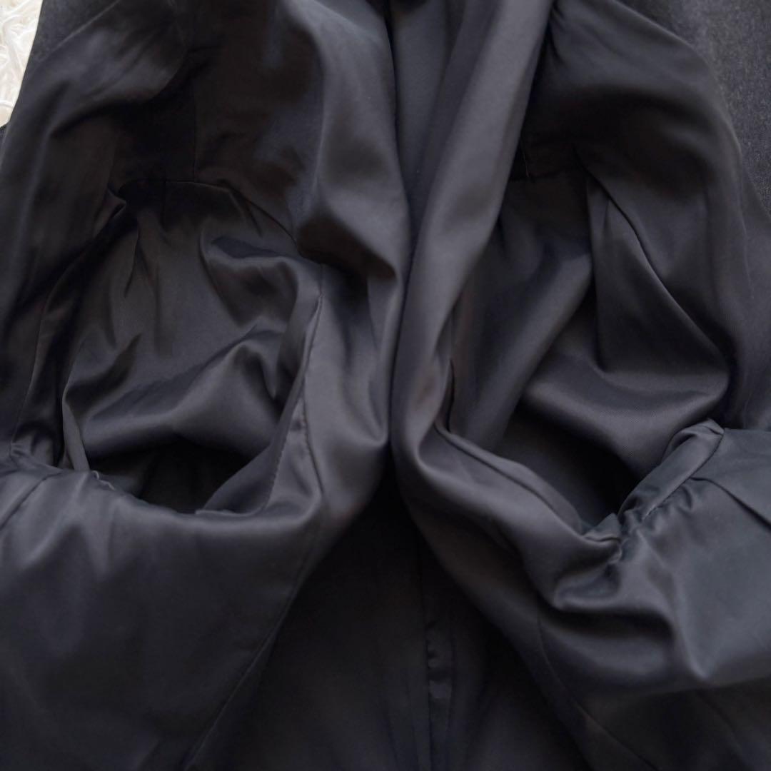 プラステ ウォームリザーブ カラーレス パンツスーツ セットアップM チャコール