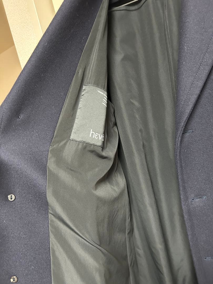 hevo ネイビー チェスターコート　50