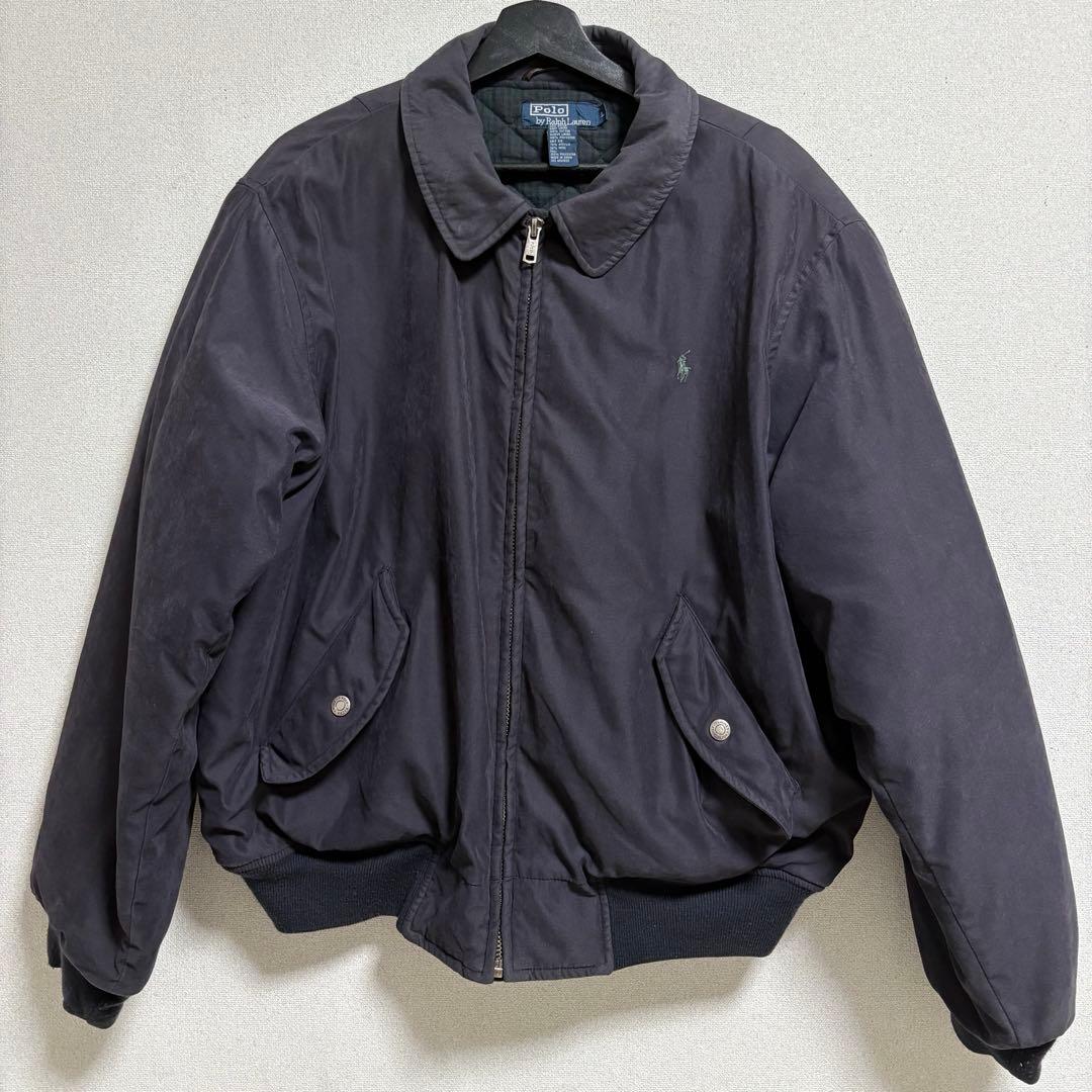 【90s】Polo by Ralph Lauren スイングトップ ネイビー中綿
