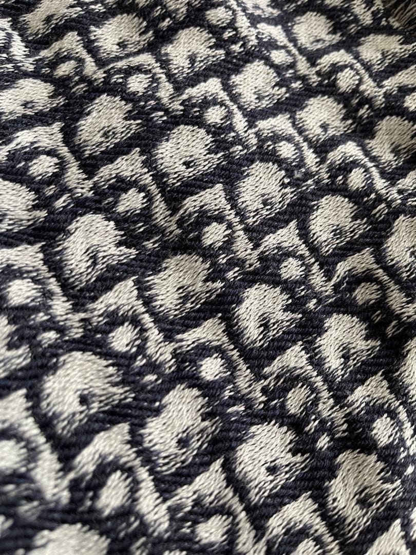 クリスチャン・ディオール ネイビー マフラー 大判 リバーシブル