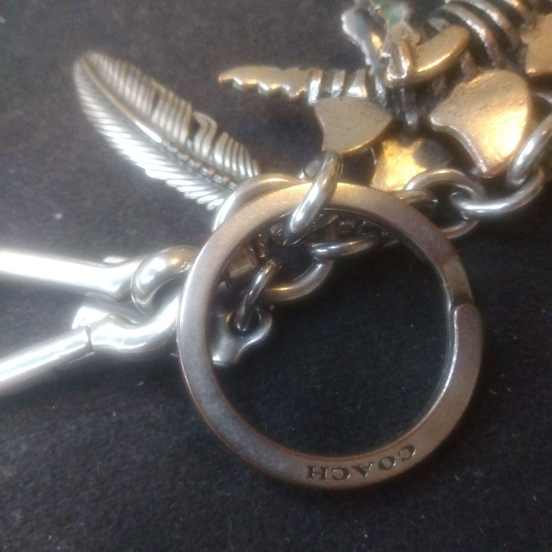 コーチ　シルバーメタリック　トリケラトプス　立体　キーホルダー【比較的美品】