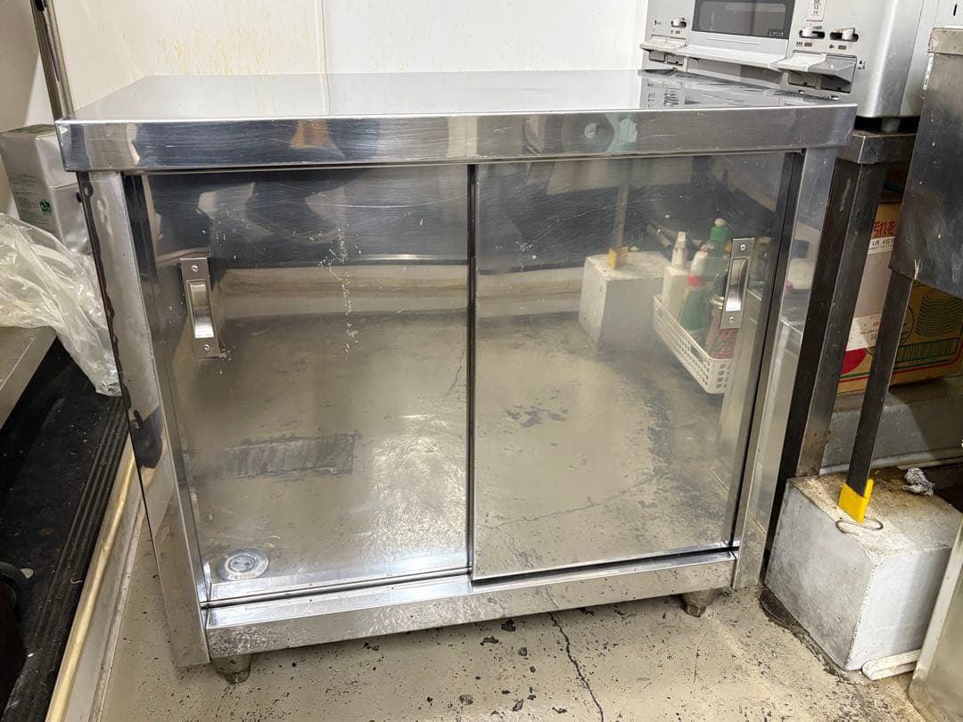 ステンレス 食器棚 調理台 厨房 業務用 飲食店 吊戸棚 750×450×700