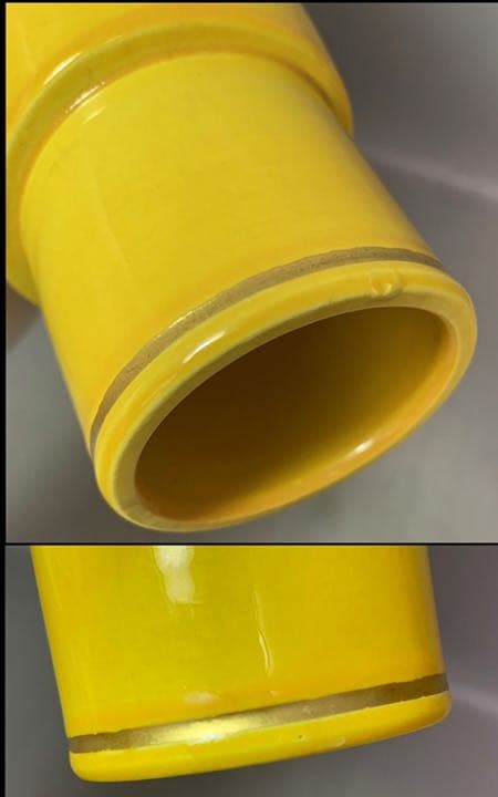 茶道具　黄交趾　砧　花入　真葛　即中斎書付