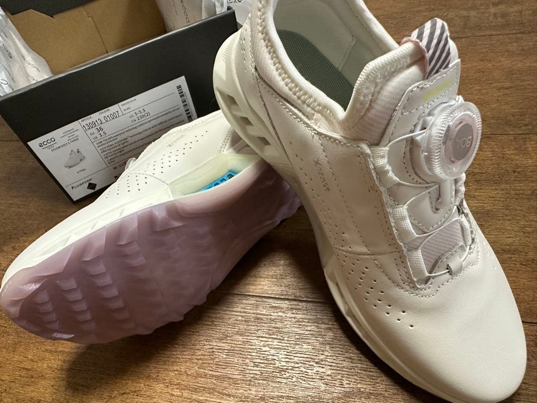 ECCO Golf ウィメンズ レザーGore-Texゴルフシューズ