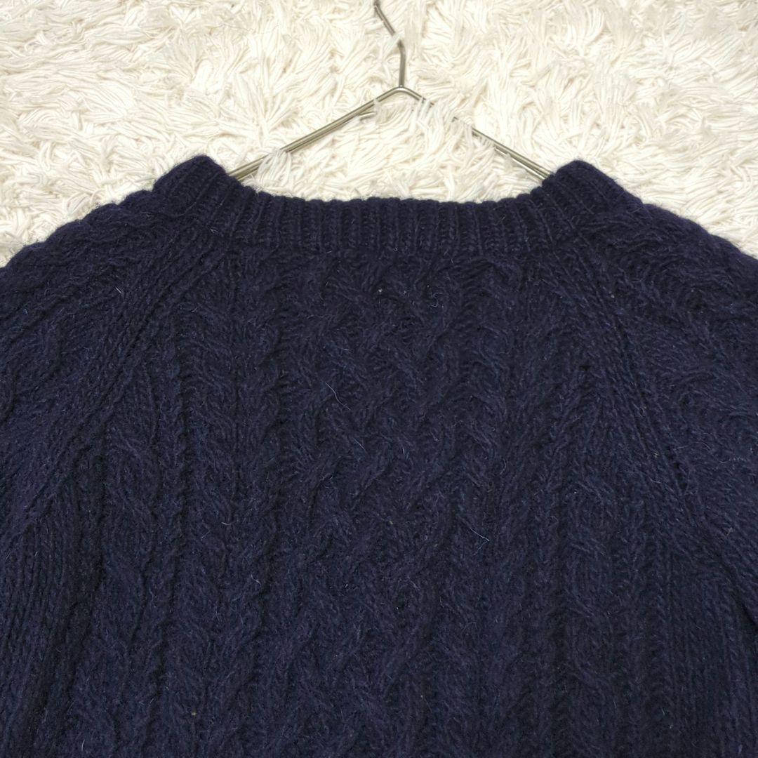 かぐれ 23AWペルーアランクルーネックニット kagure ネイビー