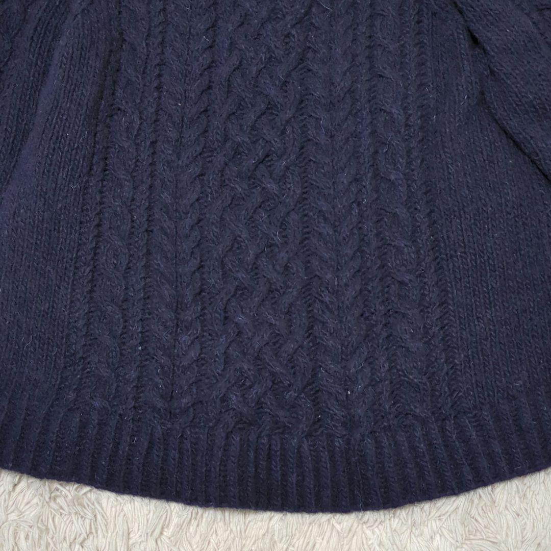 かぐれ 23AWペルーアランクルーネックニット kagure ネイビー