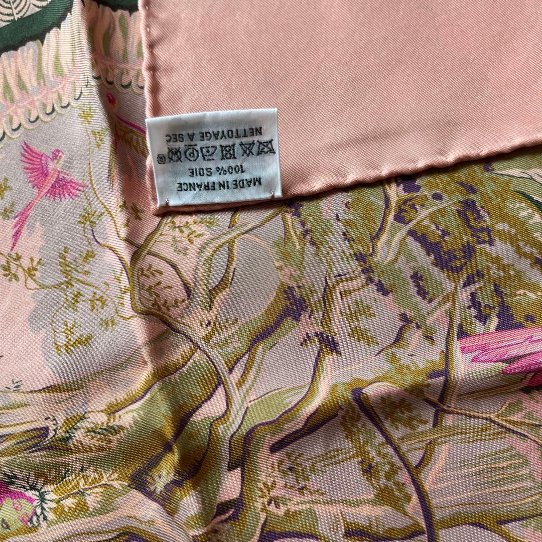 美品　HERMES スカーフ　ピンク