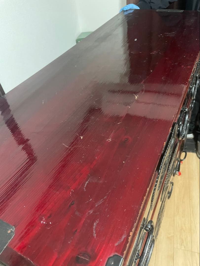 【高級/鍵付】民芸箪笥 仙台箪笥 大型 整理タンス 獅子ボタン