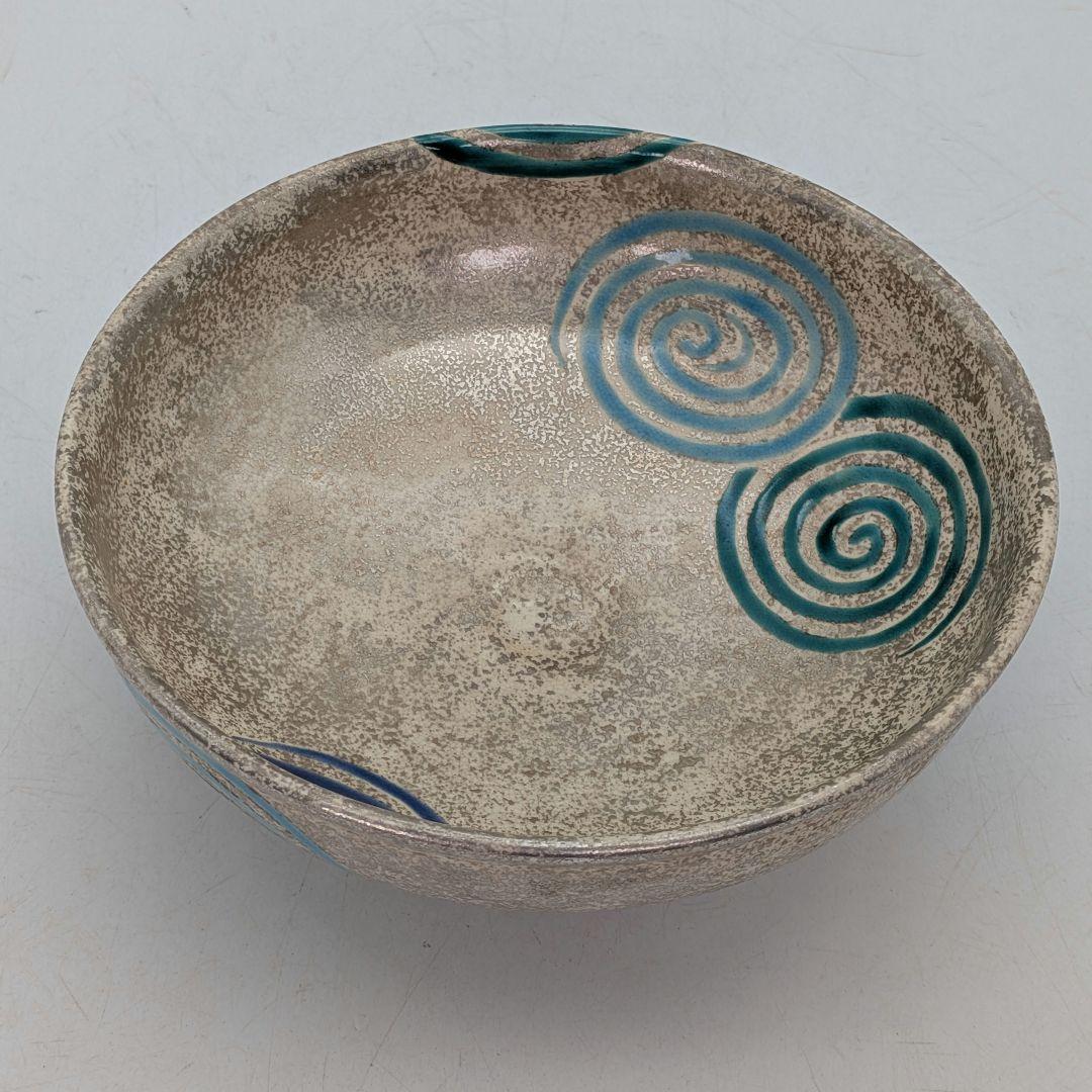 加藤広明 京焼 銀砂子水紋平茶碗 共箱合布 清水焼 抹茶碗 抹茶茶碗 茶道具