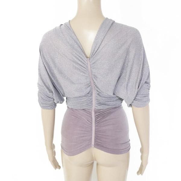 新品 エリザベッタフランキ 五分袖トップス 38 EKN730 Sサイズ ラメ