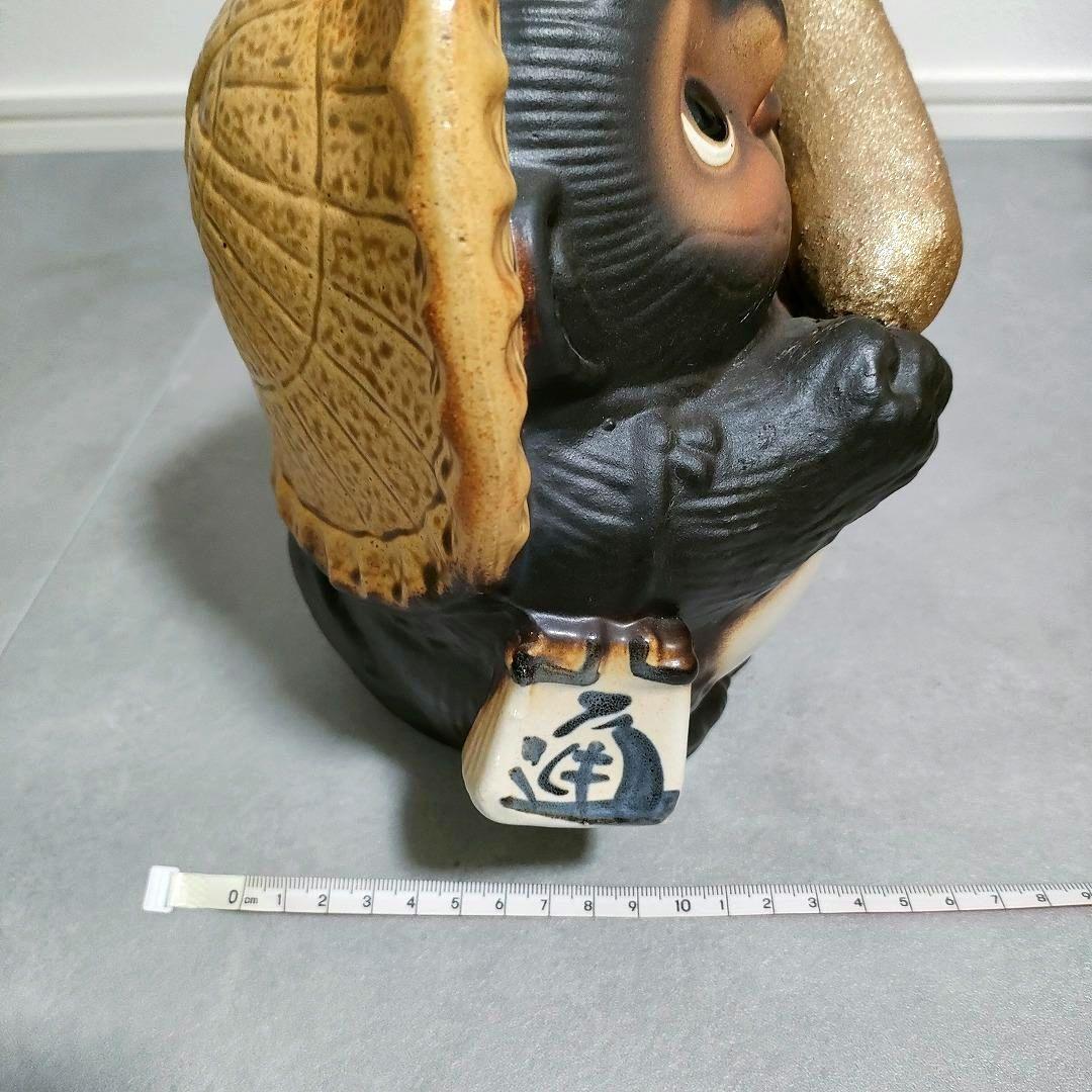 希少 信楽焼 開運 子宝タヌキ 八方縁起 たぬきの置物