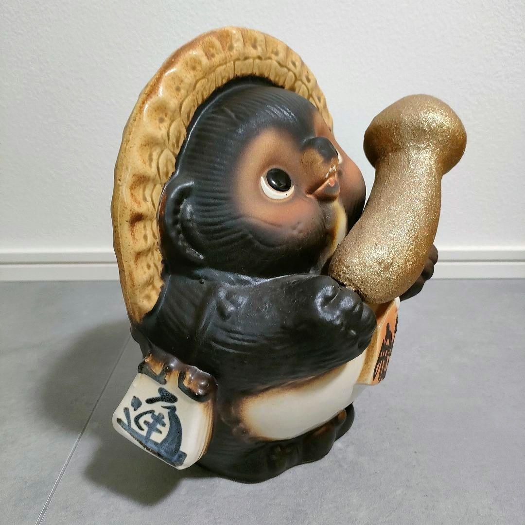 希少 信楽焼 開運 子宝タヌキ 八方縁起 たぬきの置物