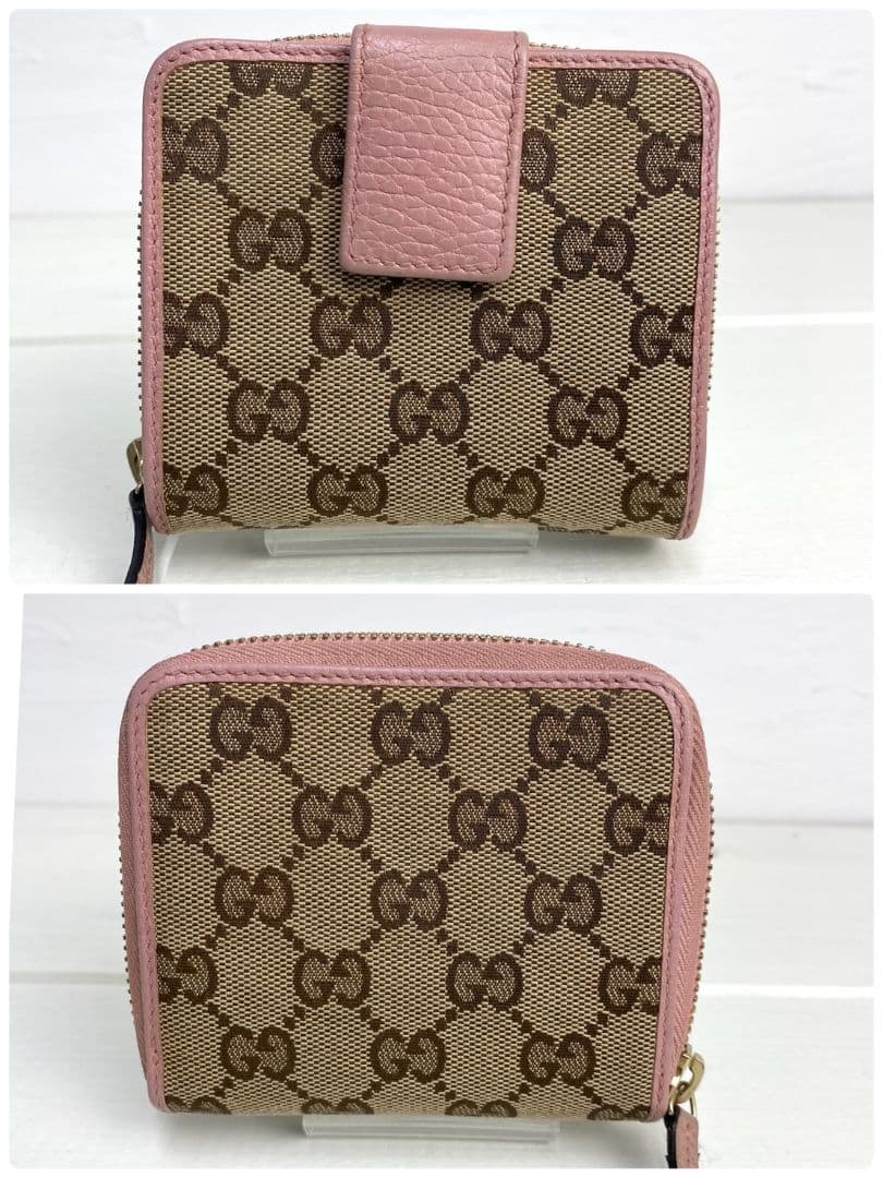 【極美品✨️】グッチ キャンバス 二つ折り財布