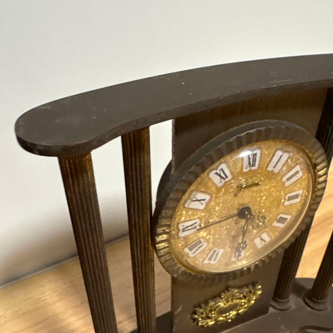 ヴィンテージ真鍮のテーブルクロック