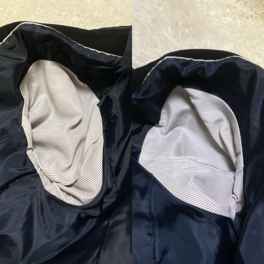 【美品】　イーストボーイ　ダッフルコート　フードあり　アンゴラ混　黒