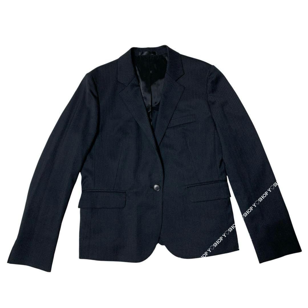 ✨極美品✨ AOKI 洗えるキレイスーツ 黒シャドーストライプ セットアップ