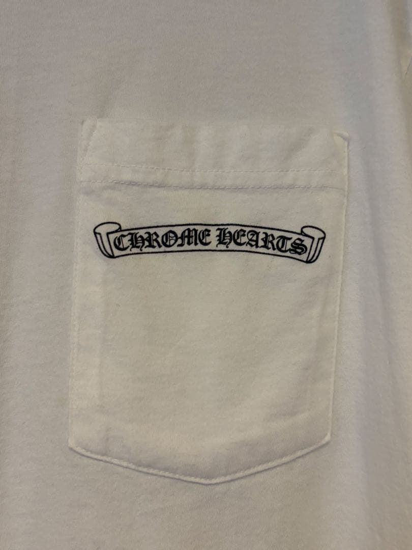 美品XLサイズCHROME HEARTS ホワイト長袖シャツ