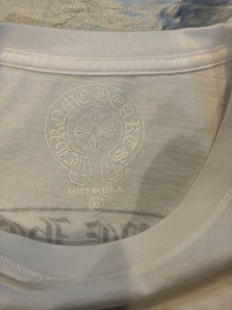 美品XLサイズCHROME HEARTS ホワイト長袖シャツ