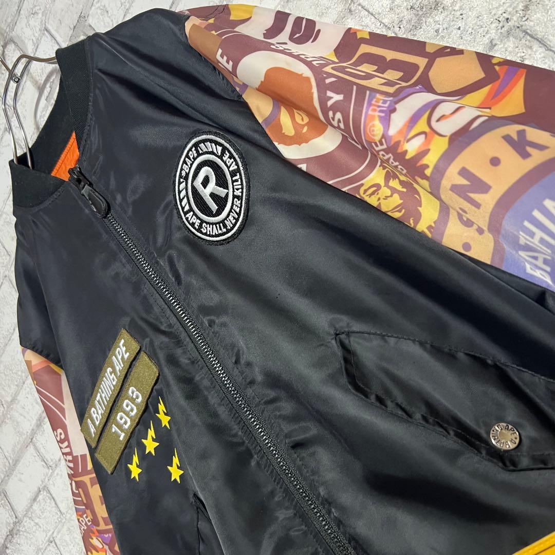 よっしー様　A BATHING APE MA-1 ジャンパー ブルゾン ワッペン