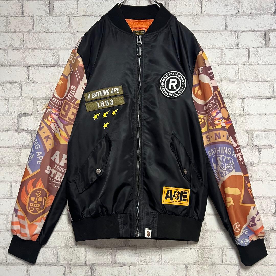 よっしー様　A BATHING APE MA-1 ジャンパー ブルゾン ワッペン