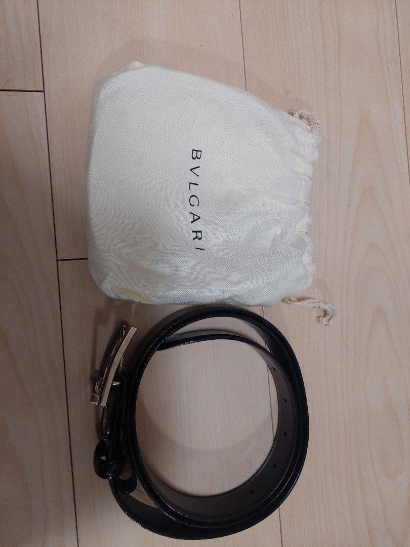 【未使用】BVLGARI　メンズベルト ブラック 箱・保存袋付き 正規品