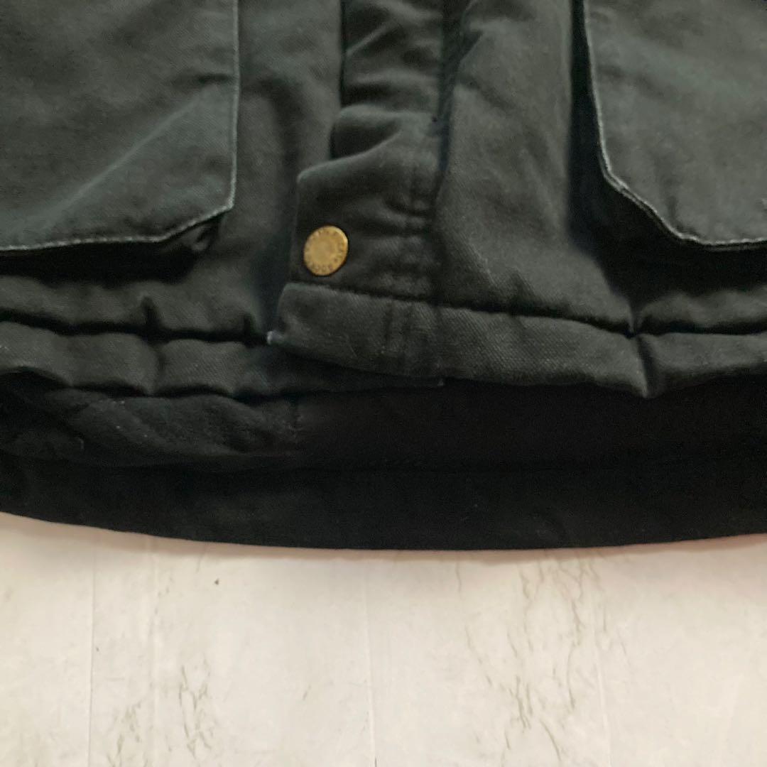 ROCKY ダックジャケット ワークジャケット 中綿 黒 XL 襟コーデュロイ