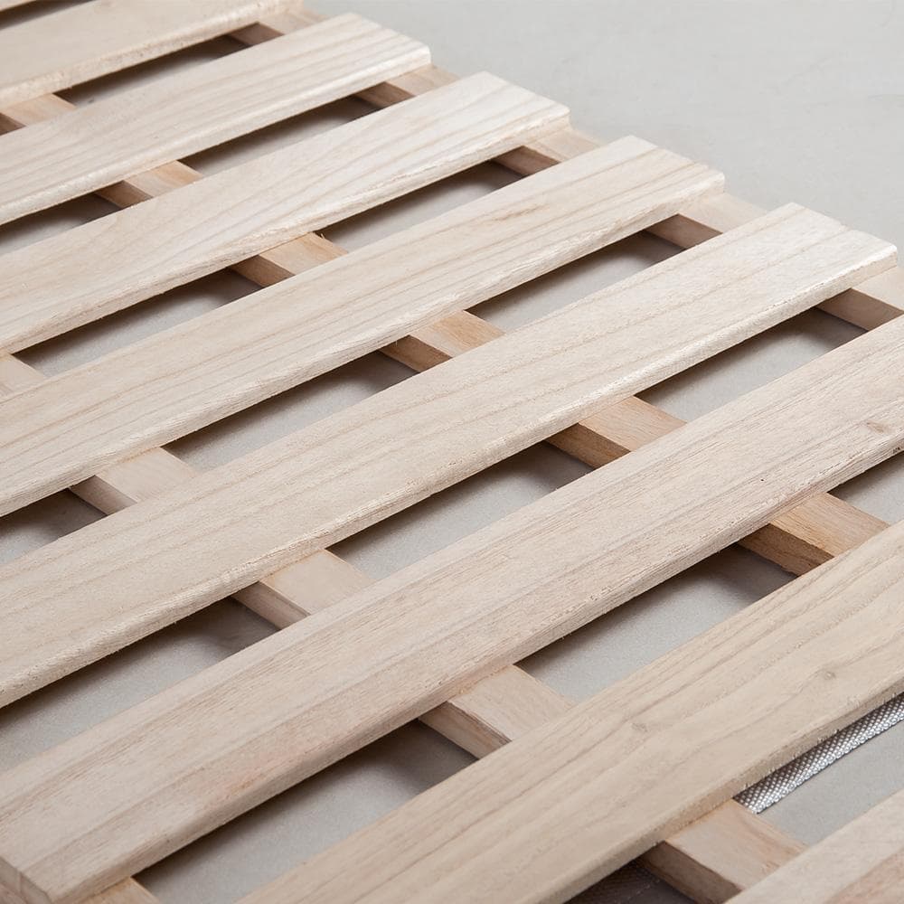 すのこベッド 折りたたみ天然桐 四つ折り ベッドフレーム セミダブル 4折桐木床