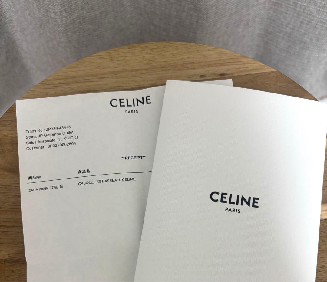 CELINE ネイビー ベースボールキャップ　セリーヌ　Mサイズ