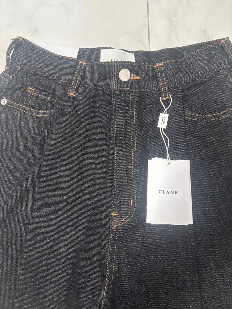 【ももさん専用】完全新品CLANE× 広瀬すずタックワイドデニムライトブラックM