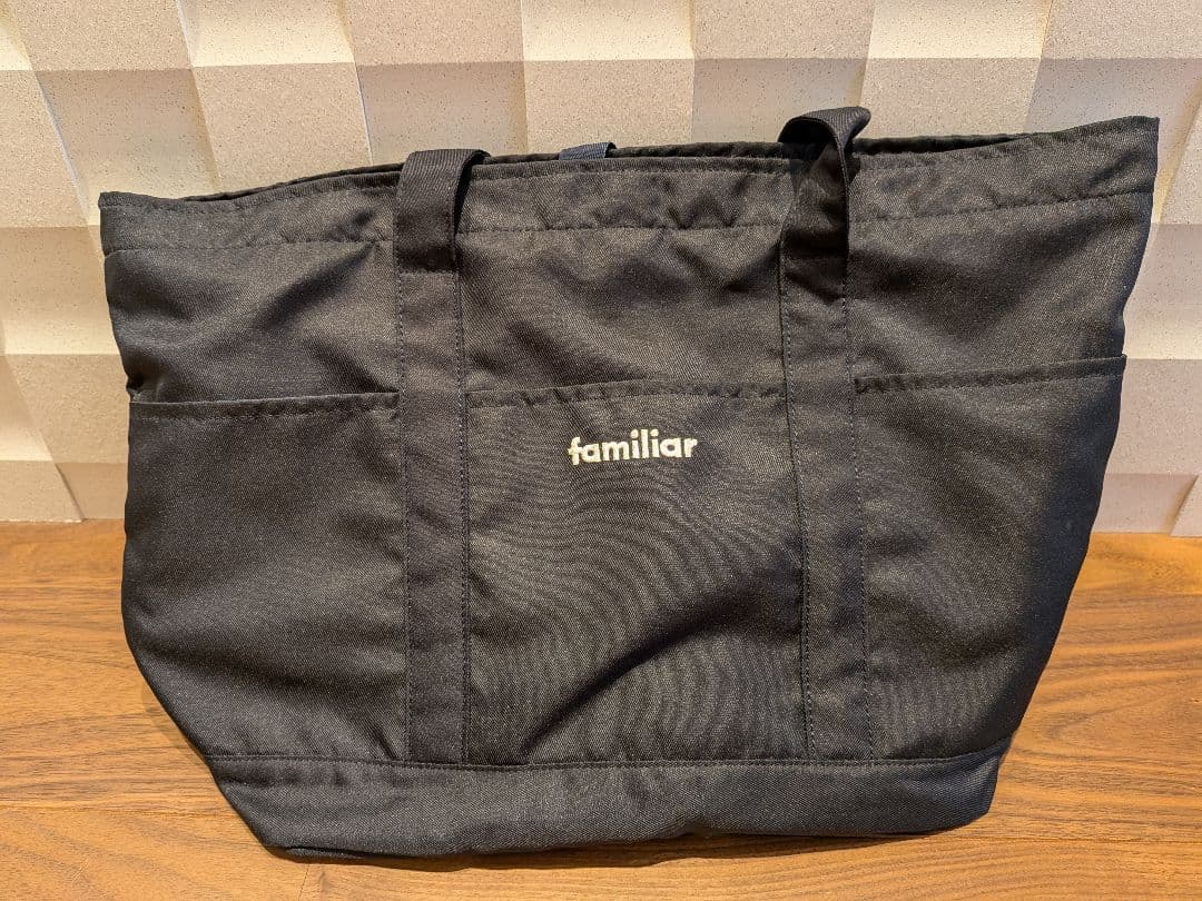 familiar ブラック トートバッグ