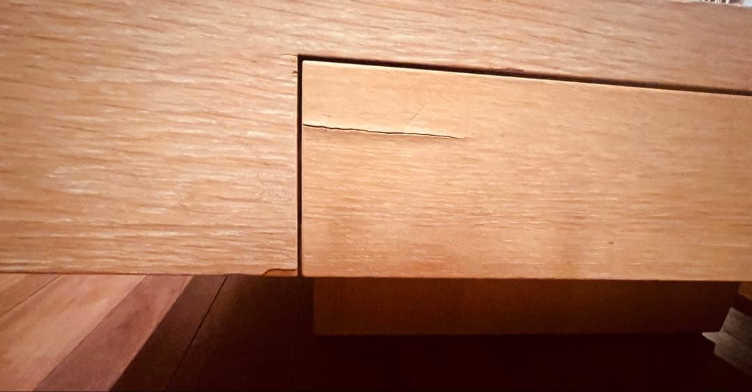 【美品】IDEE イデー スクエア ローテーブル オーク 引き出し付き