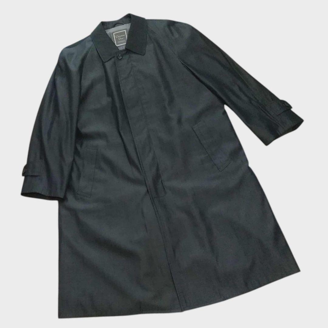 Christian Dior　絹混合生地　L　ステンカラーコート　ライナー取外可