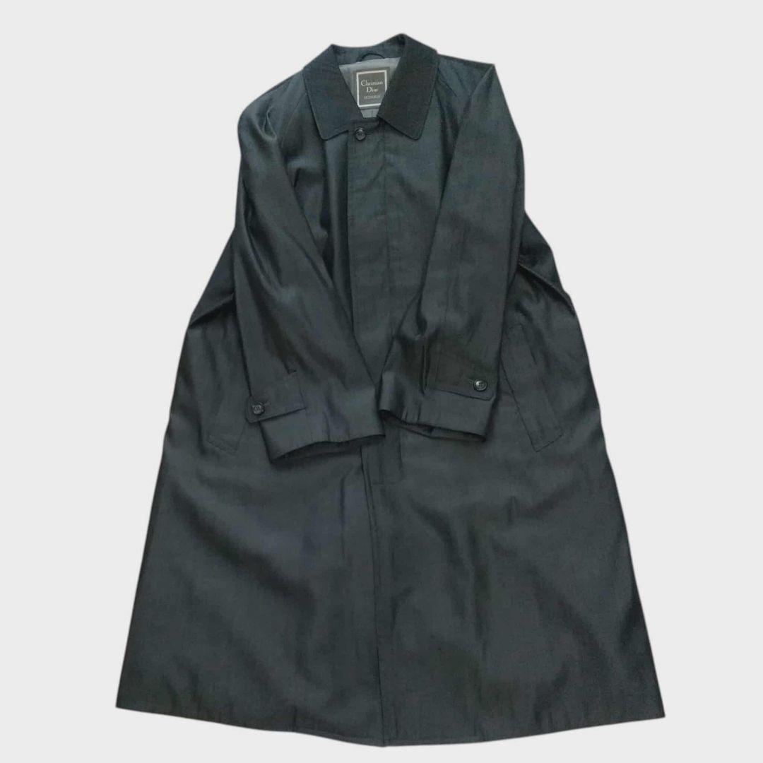 Christian Dior　絹混合生地　L　ステンカラーコート　ライナー取外可