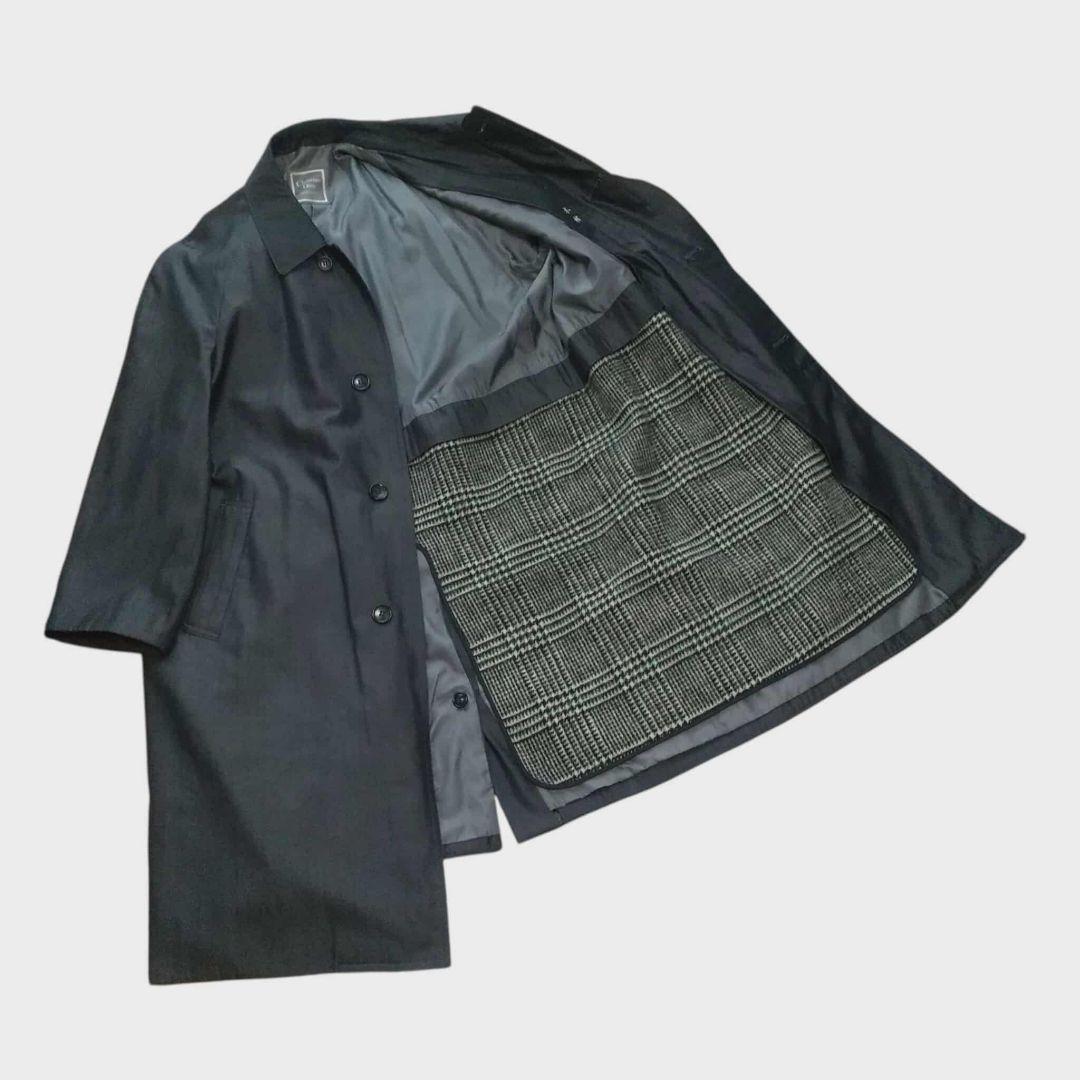 Christian Dior　絹混合生地　L　ステンカラーコート　ライナー取外可