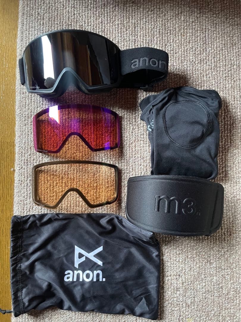 スキー・スノーボードアクセサリー Anon M3 low bridge goggle