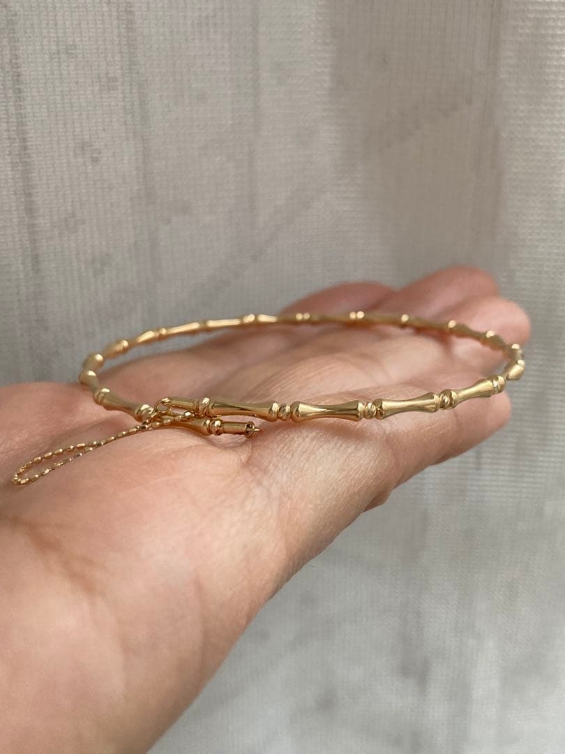 k18 バンブー　バングル　ブレスレット　新品