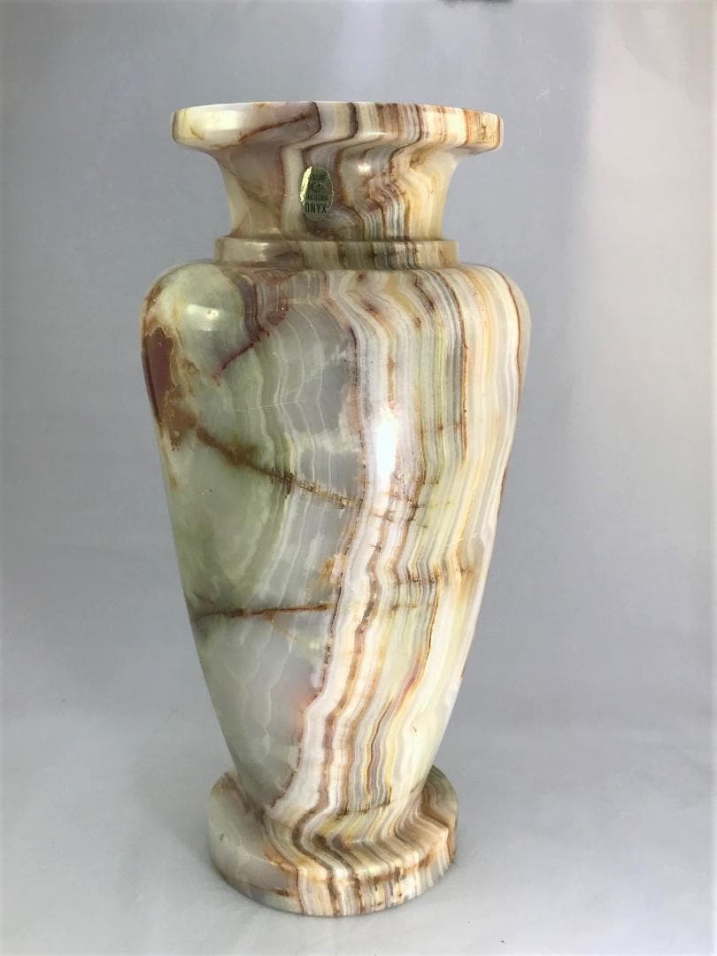 オニックス（オニキス）飾り壺 縞瑪瑙 ONYX H50cm 28kg