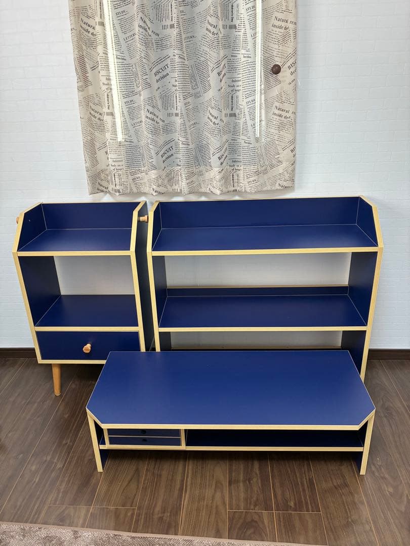 ①木製モダンシェルフ　収納棚のみ出品　本　チェスト　カラーボックス