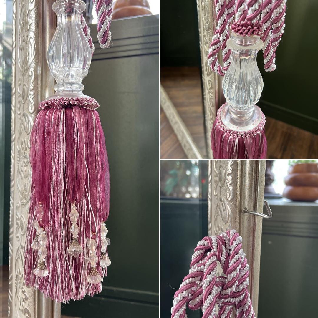 k556r122 エレガントでクラシカルな大型フレームミラー 177㎝ 紐飾り