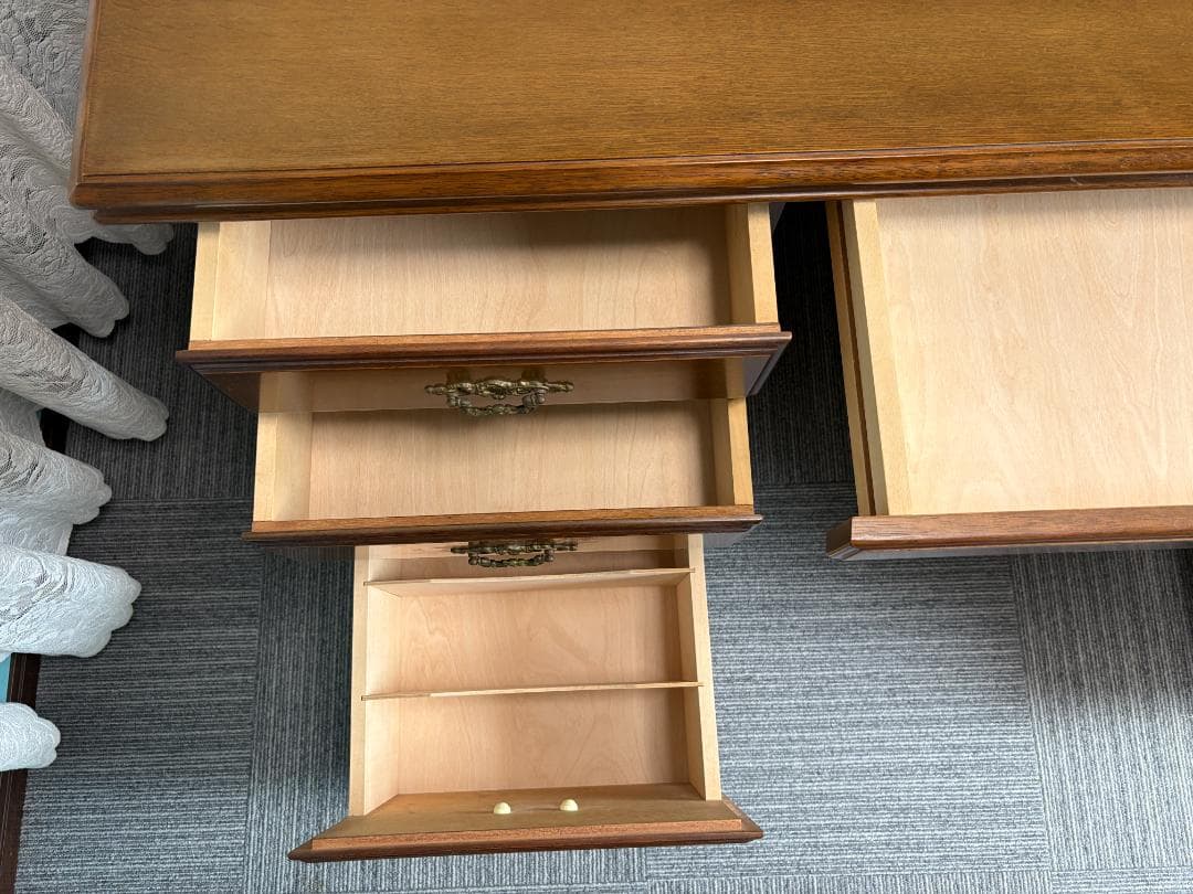 カリモク 書斎机 コロニアル デスク 両袖机 社長机