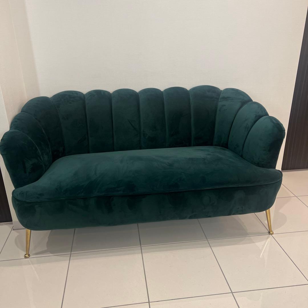 北欧風・貝殻・3人掛けソファ