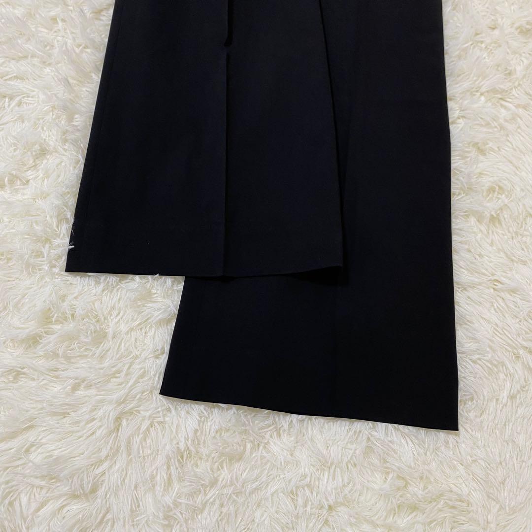 【美品】theory ブラックフォーマル セットアップ パンツスーツ フレア 黒