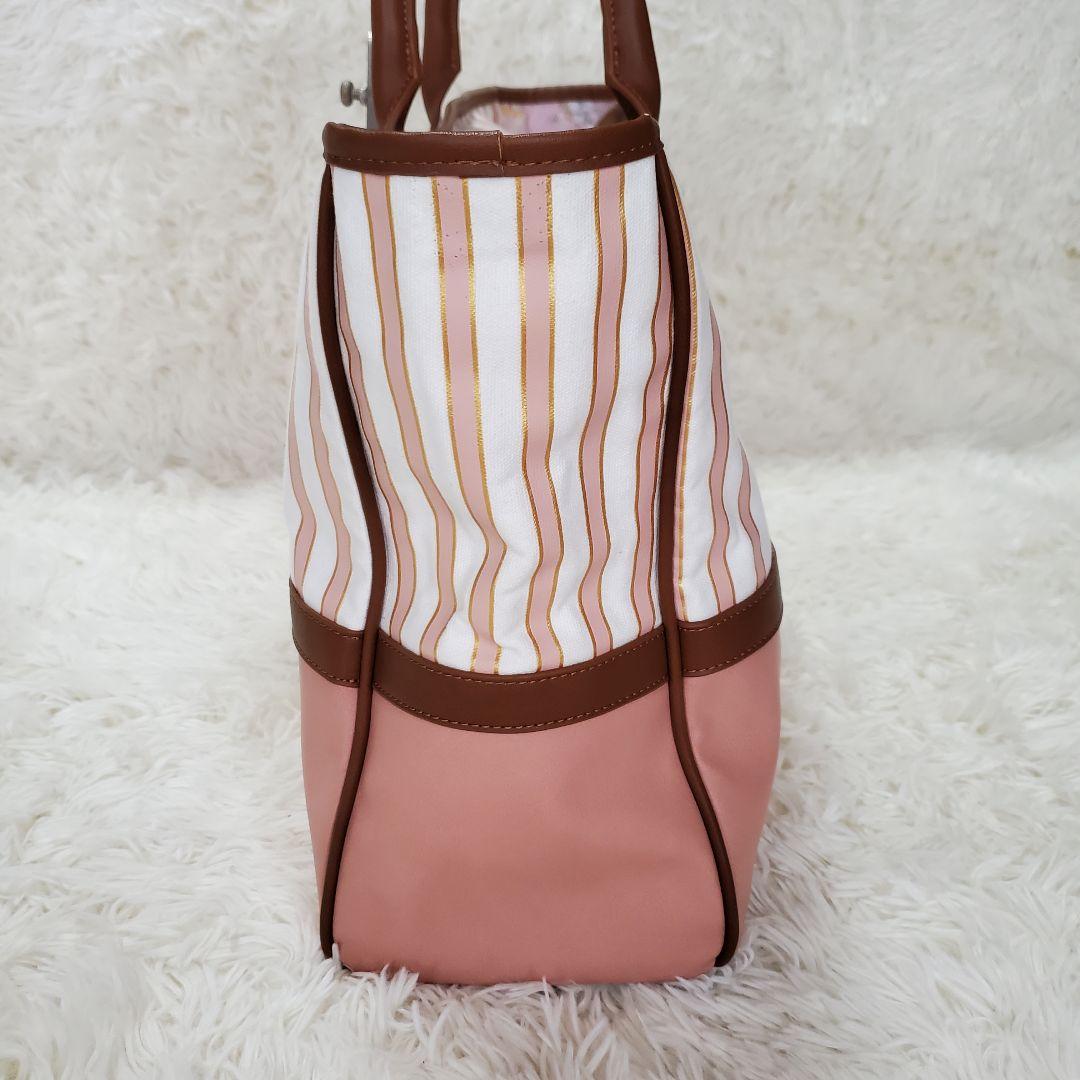 【美品】カードキャプターさくら コラボ トートバッグ ピンク ストライプ A4可