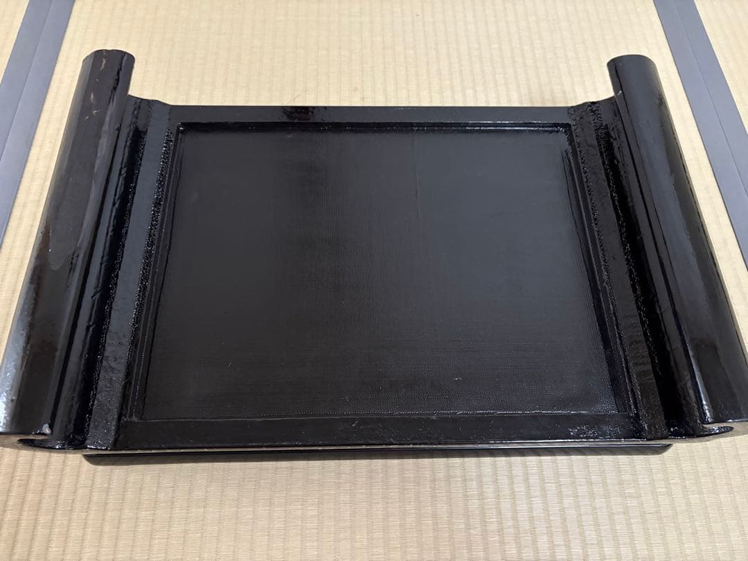 津軽塗？巻足螺鈿花台(大型)平卓　飾り台　盆栽台