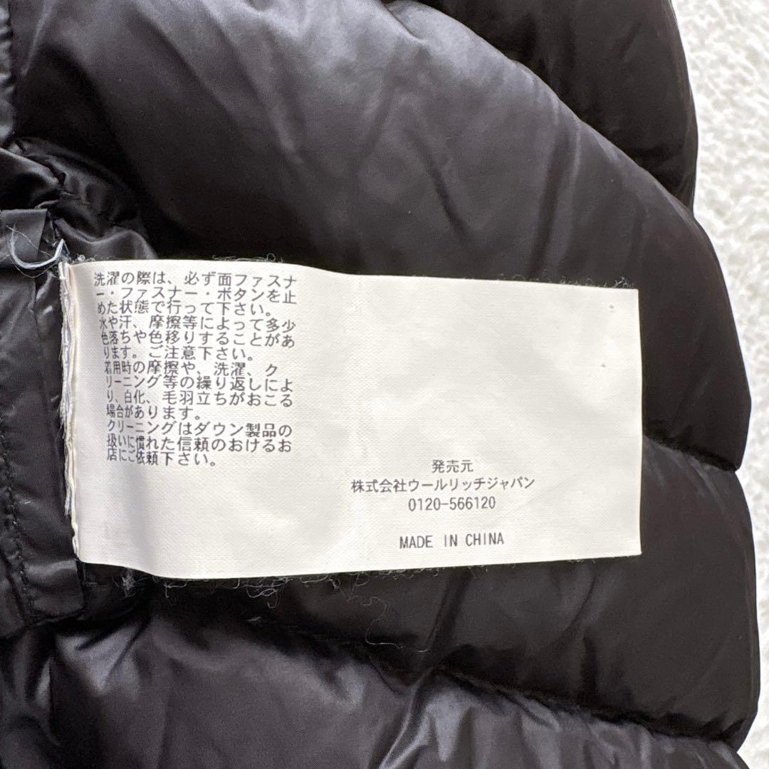 ウールリッチ ボウブリッジ 黒 リアルファー ダウン 3WAY ロングコート S