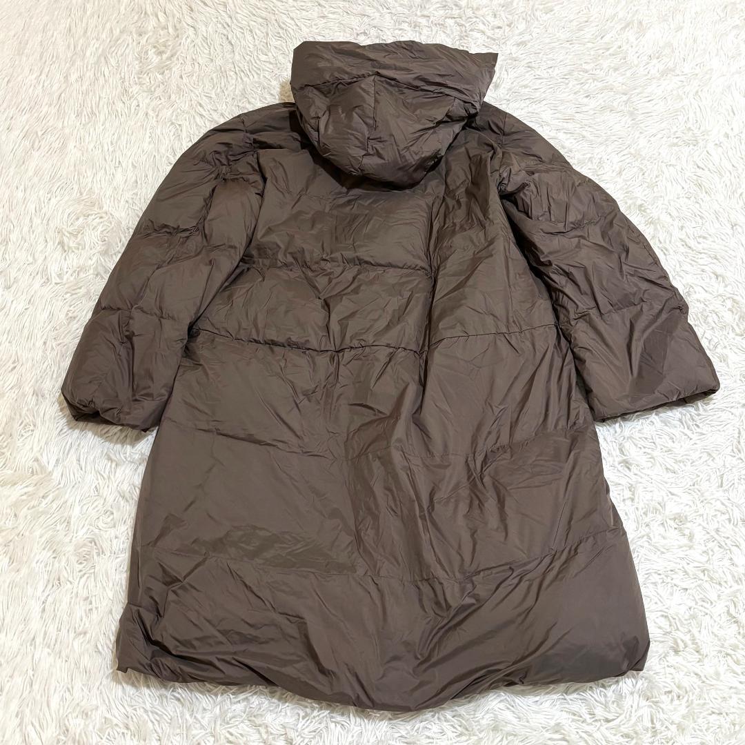 【美品】UNIQLO +J ダウンロングコート M ブラウン ジルサンダー