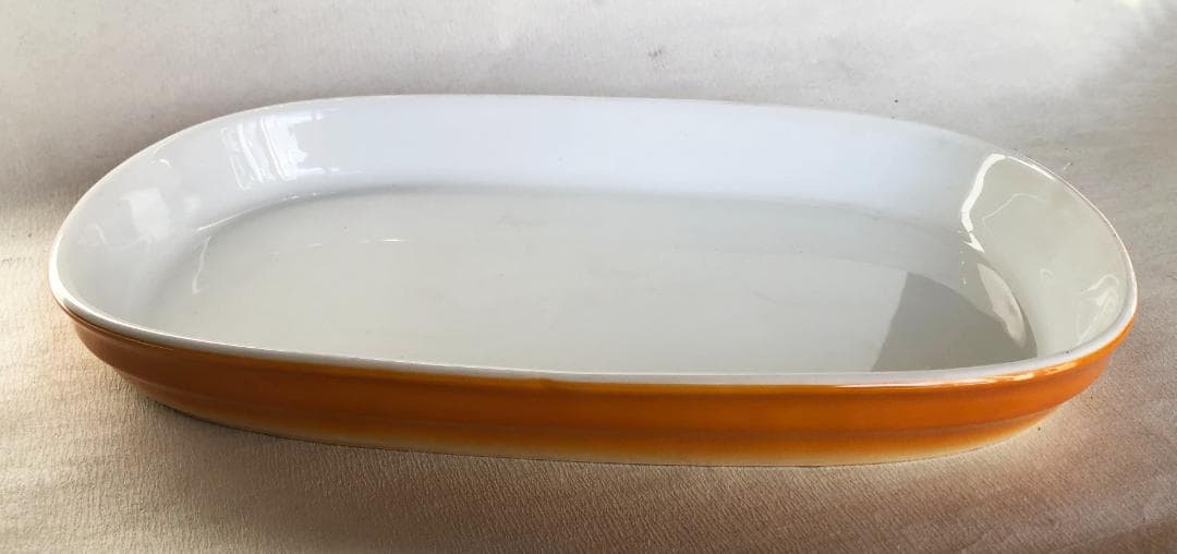 オーバルグラタン皿 31cm皿 角 茶 特大 ラザニエ ベーカー パーティー皿